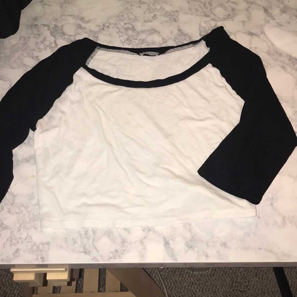 Tobi Cropped Baseball Tee LAST CALL